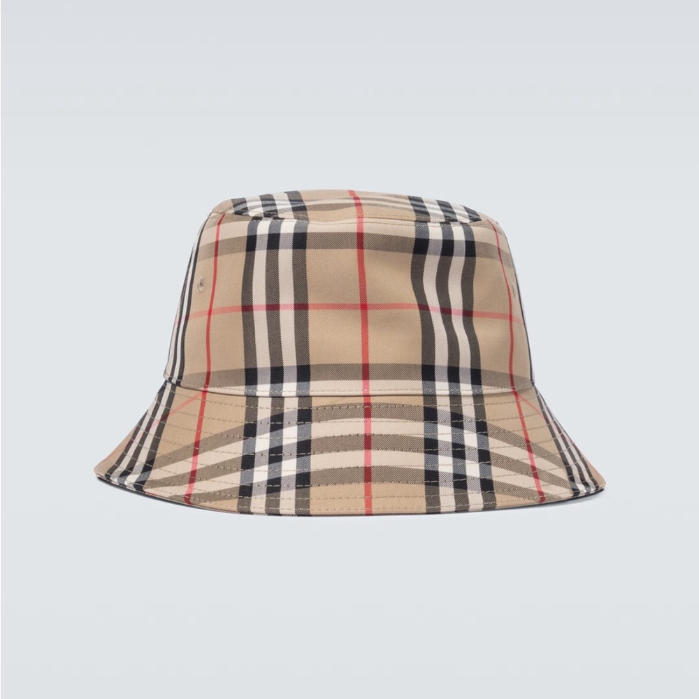Burberry Beige Check Bucket Hat